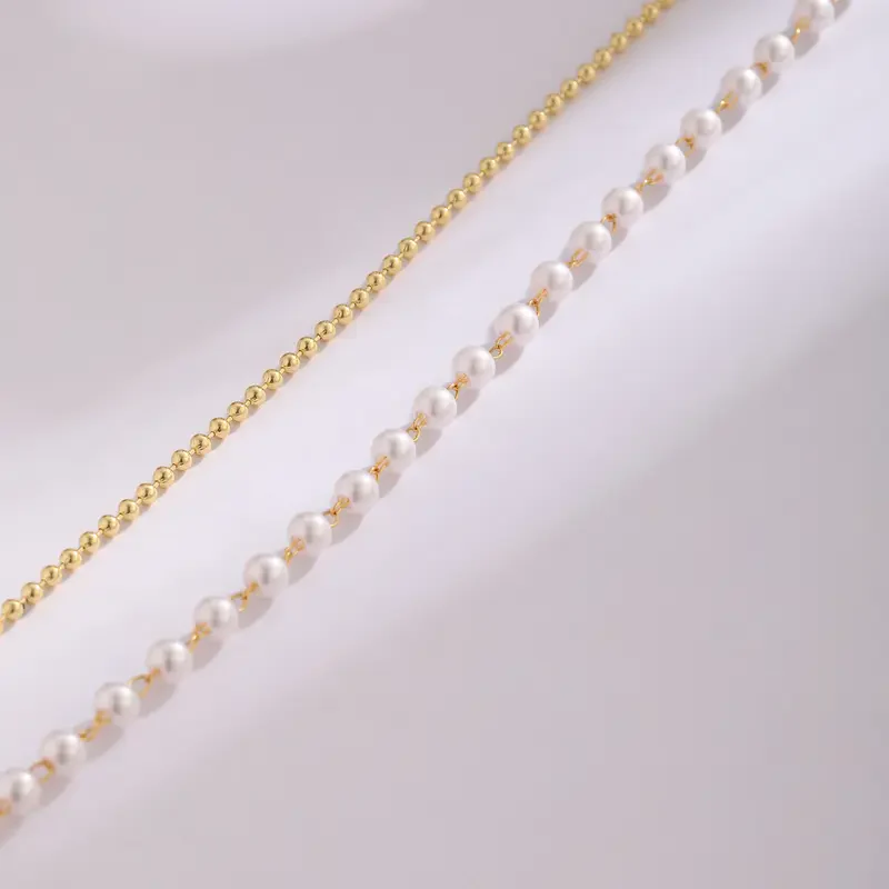 2pc Dainty Pearl Bead Anklets - Image 4
