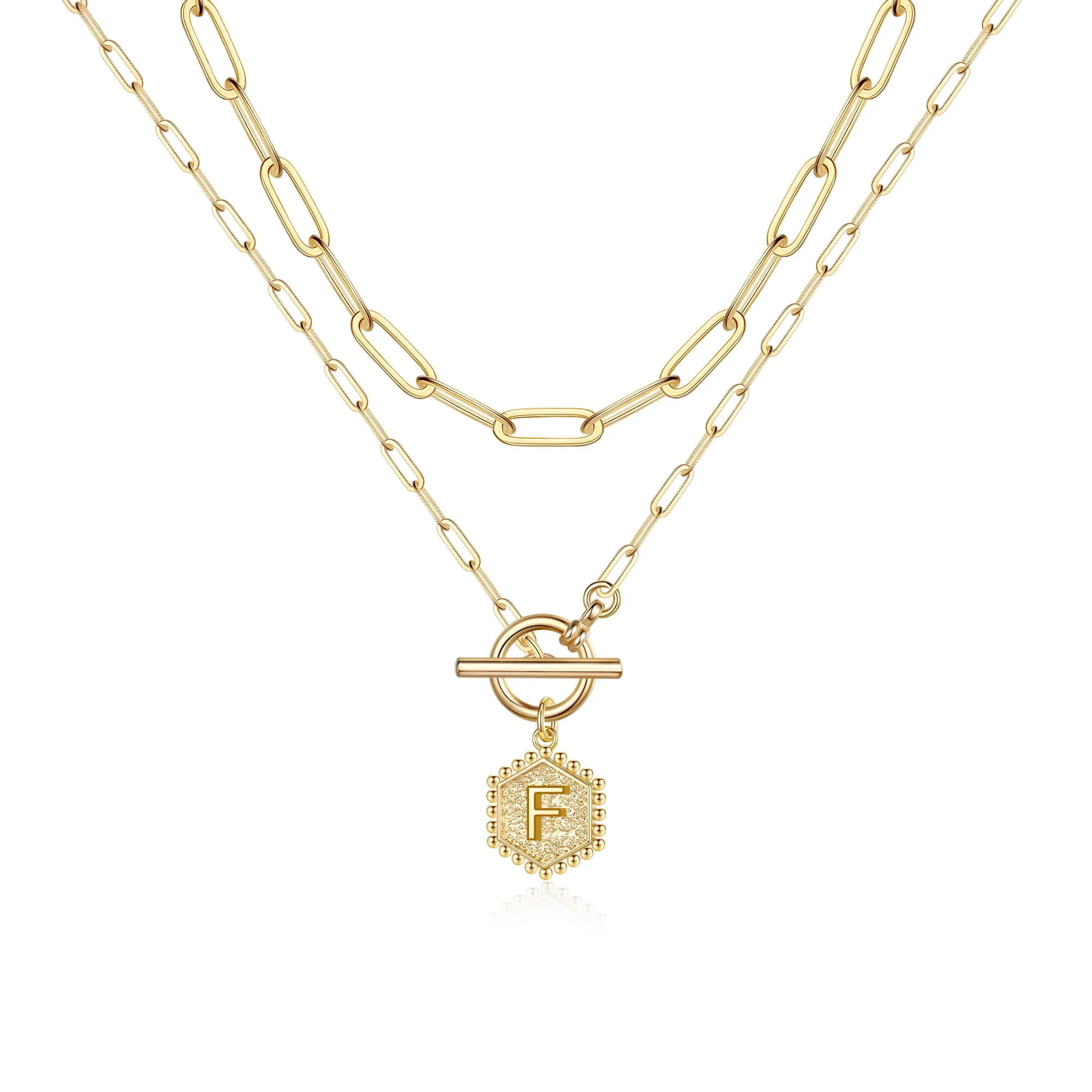 2pc Initial Toggle Necklace Set - Image 15