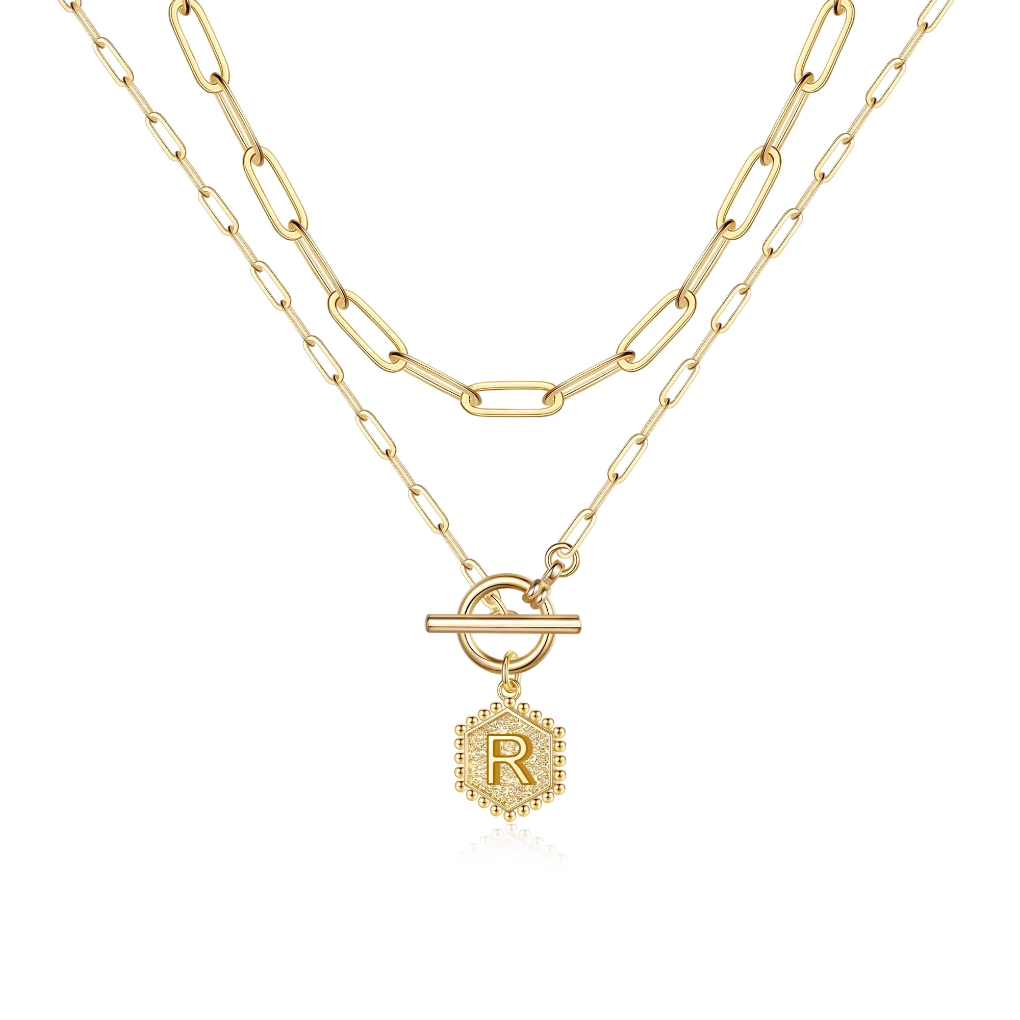 2pc Initial Toggle Necklace Set - Image 27