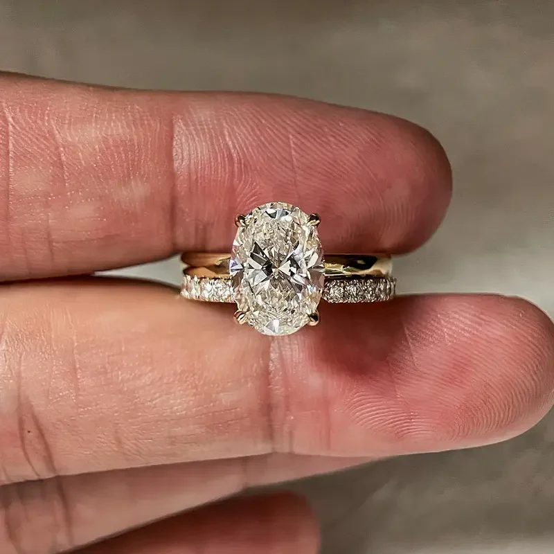 2pc Oval Cut Ring Set - Image 3