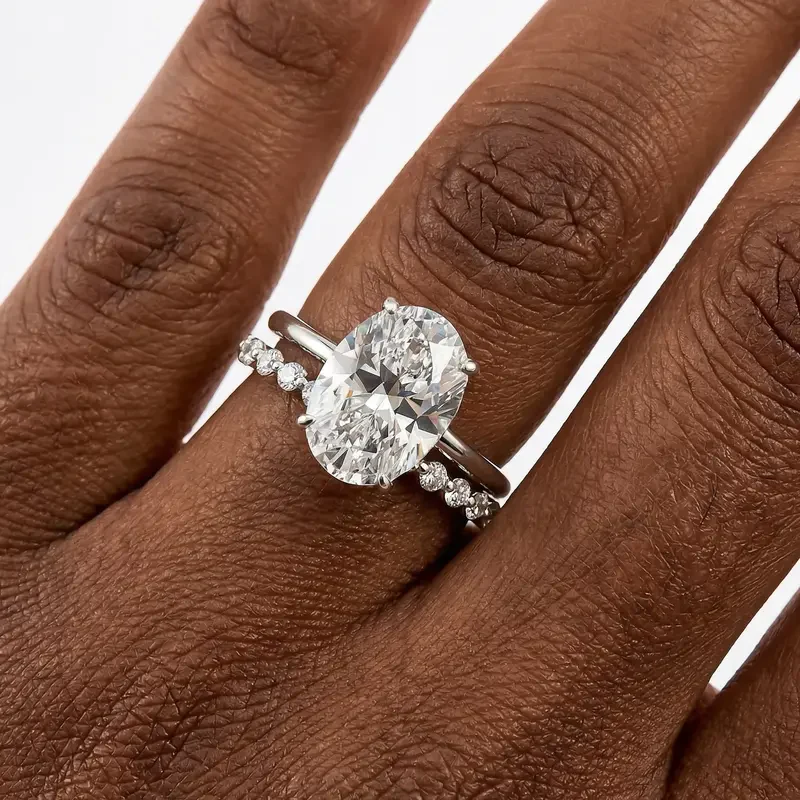 2pc Oval Cut Ring Set - Image 4