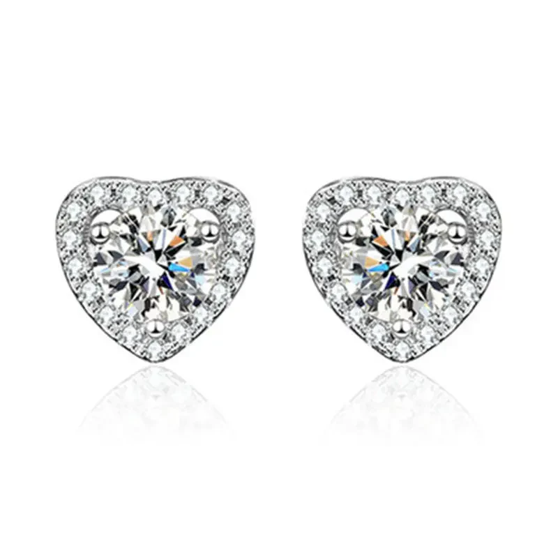4 Pair 8pc Sparkly Zirconia Earrings Set - Image 2