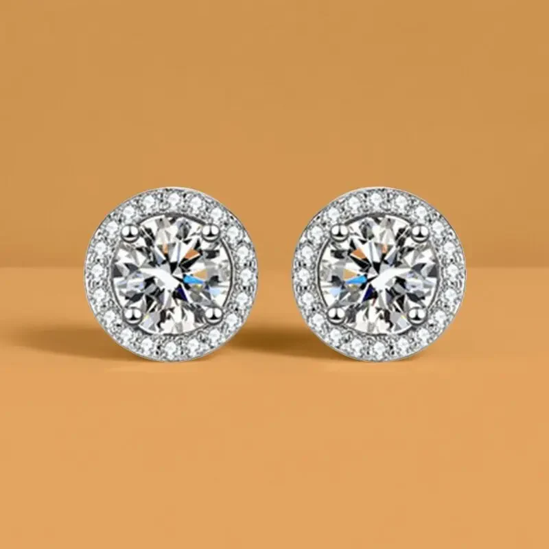 4 Pair 8pc Sparkly Zirconia Earrings Set - Image 3