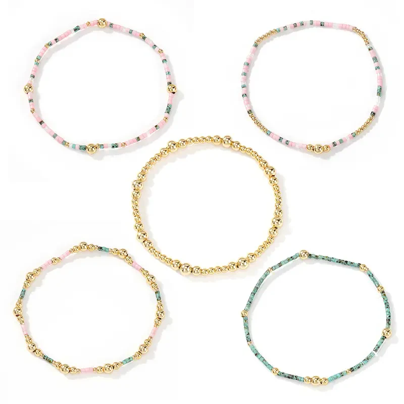 5pc Boho Beaded Bracelets - Image 6