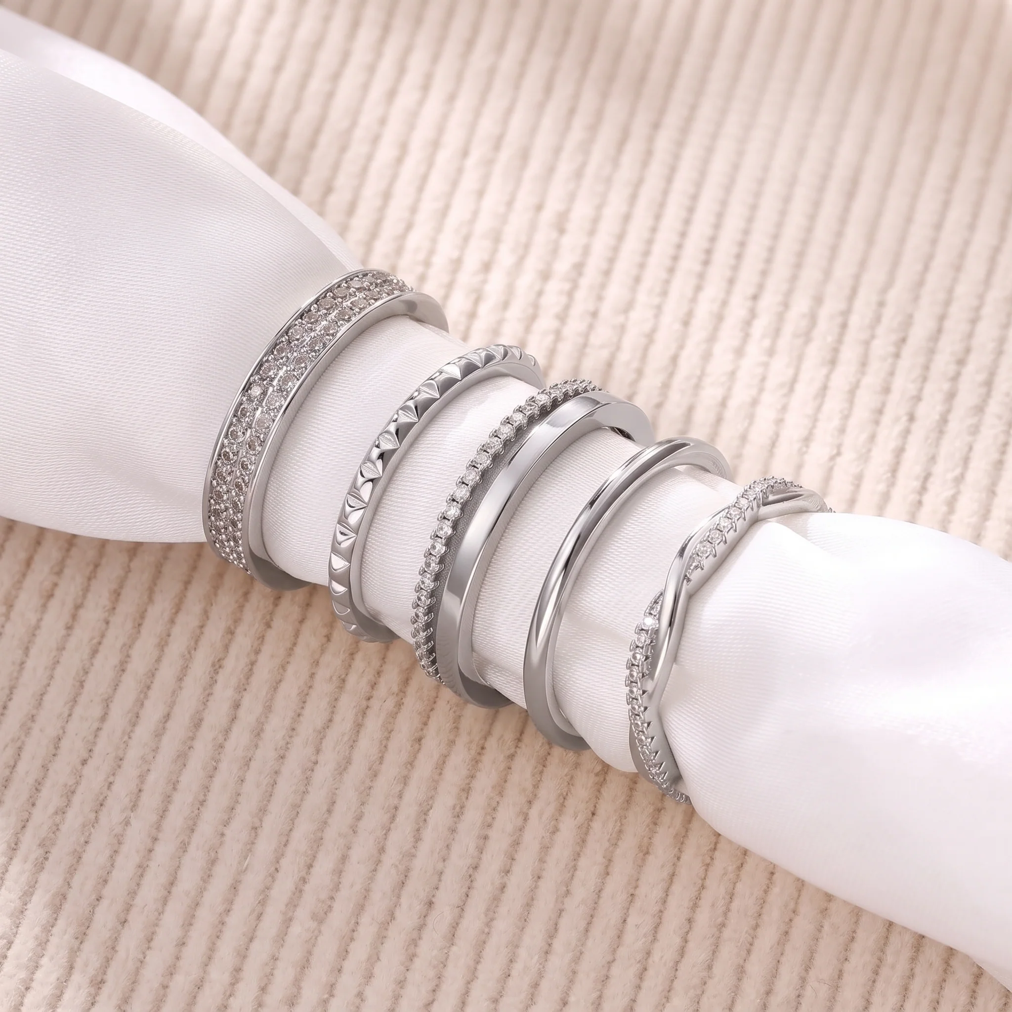5pc Stackable Ring Set - Image 2
