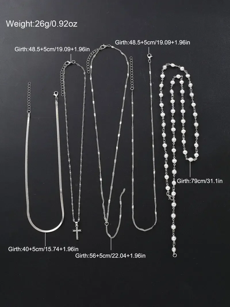 5pc Y Shape Necklace Set - Image 3
