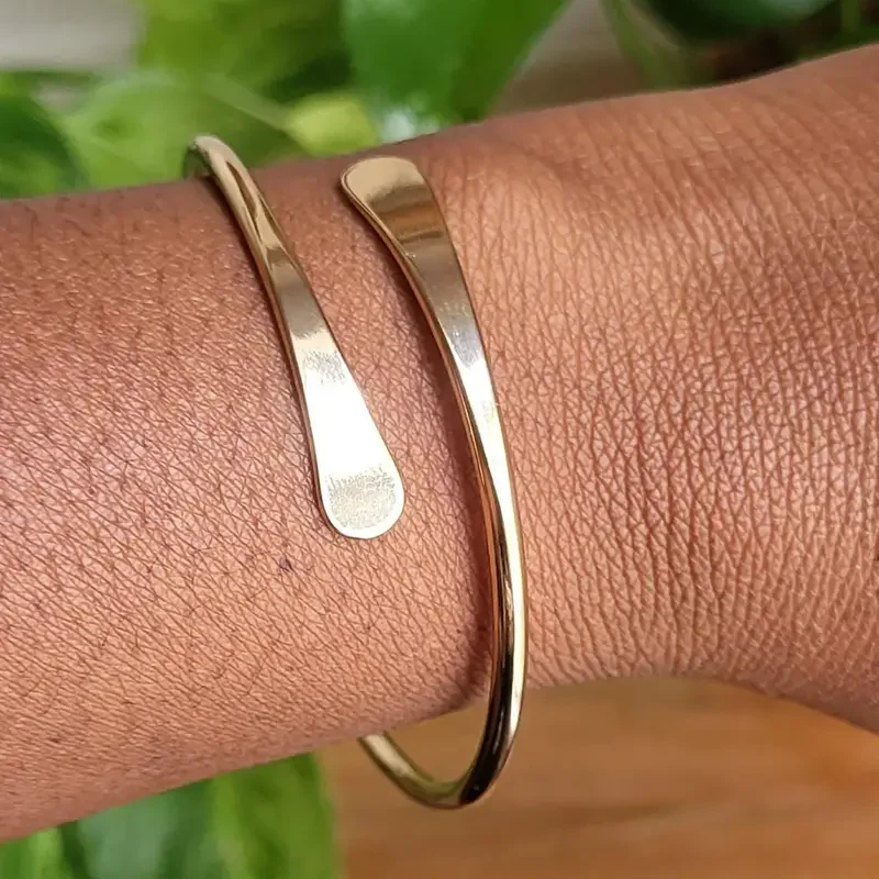 6pc Open Cuff Bangle Stack - Image 2