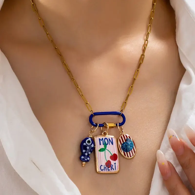 6pc Summer Carabiner Necklace - Image 4