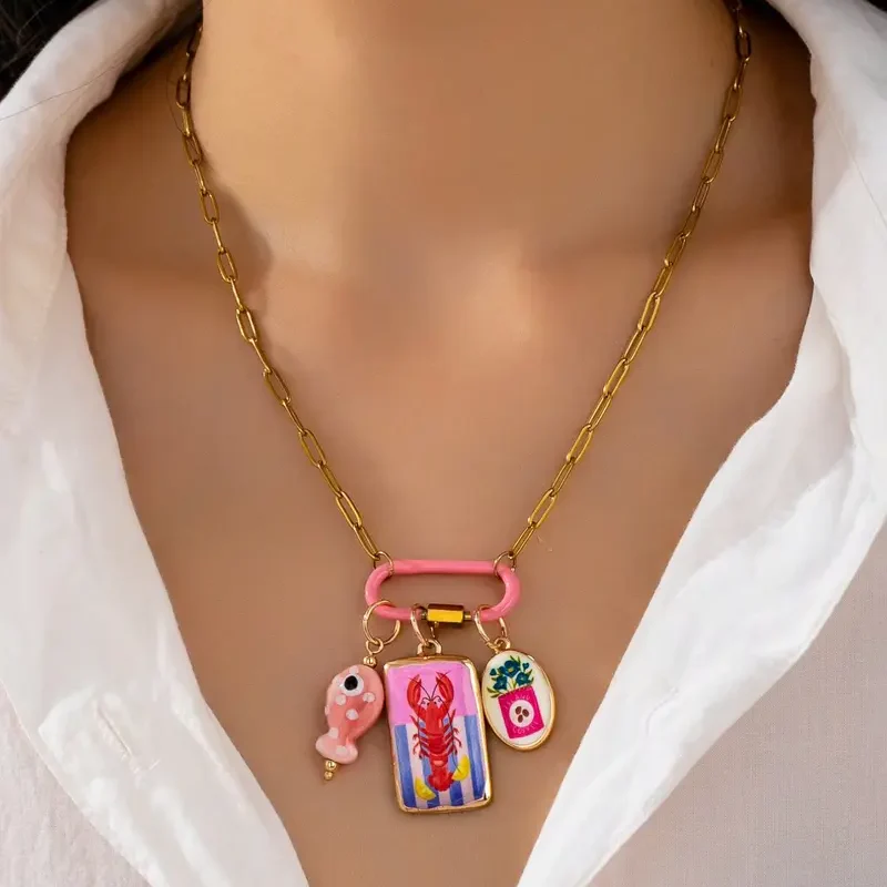 6pc Summer Carabiner Necklace - Image 7
