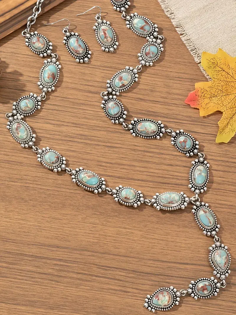 Boho Matching Necklace & Earrings Set - Image 2