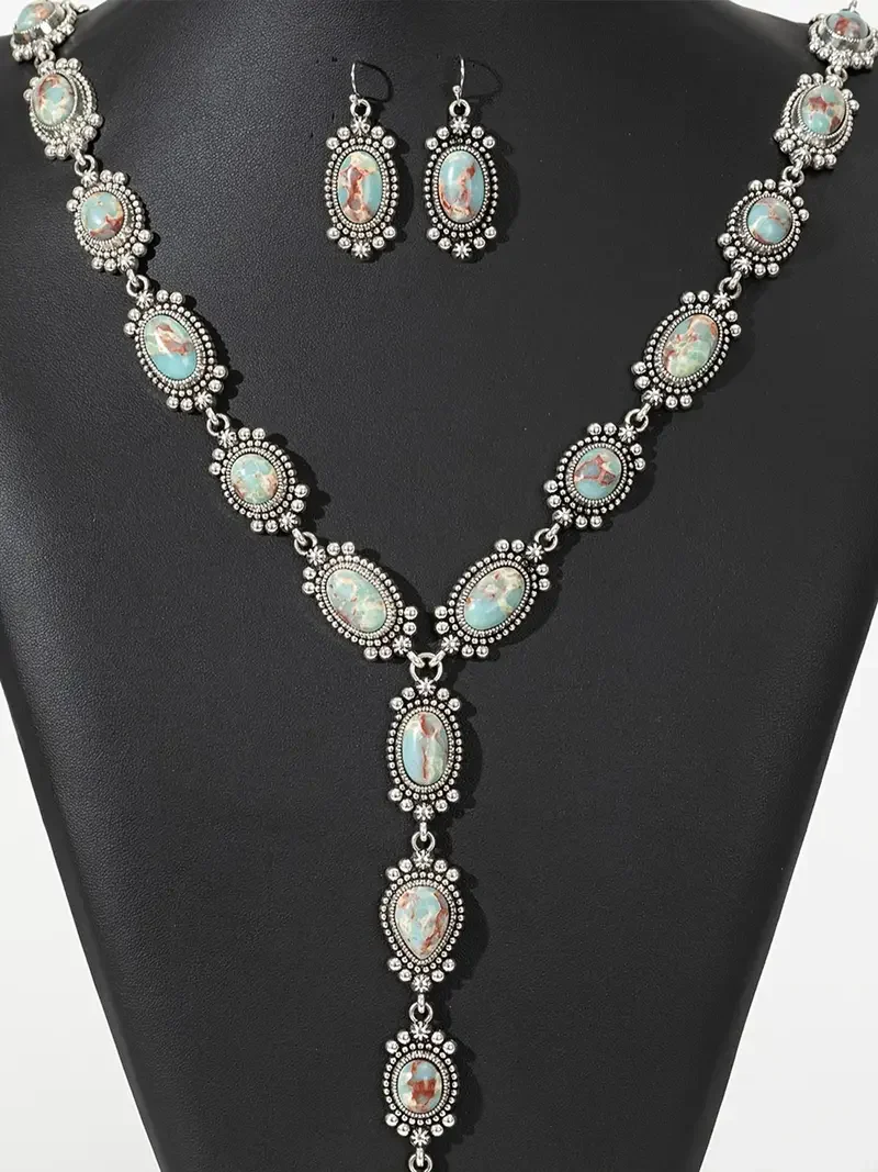 Boho Matching Necklace & Earrings Set - Image 3