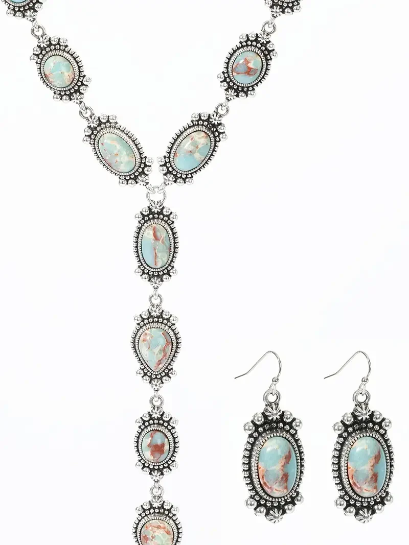Boho Matching Necklace & Earrings Set - Image 4