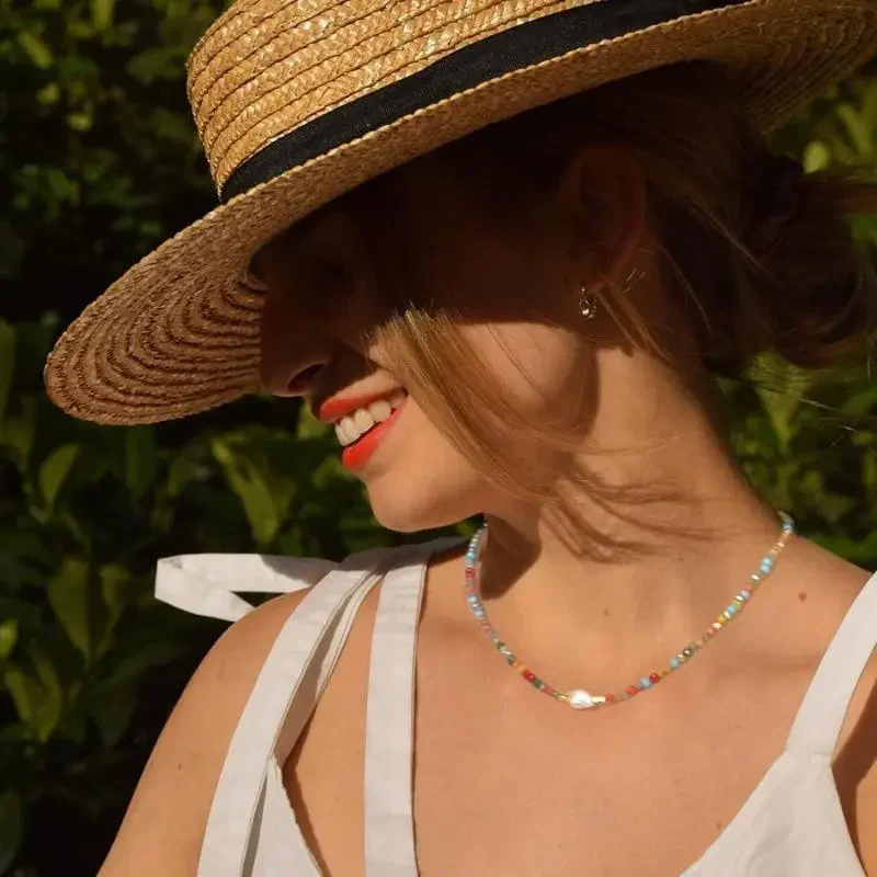 Boho Pearl Bead Necklace - Image 3