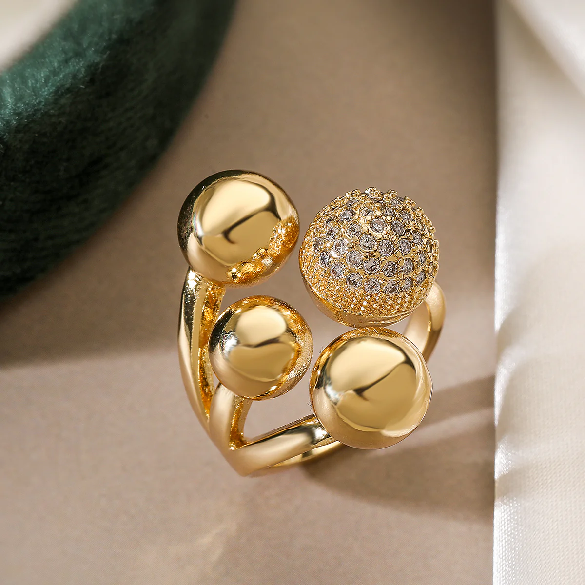 Bold Dome Ball Cluster Ring - Image 2