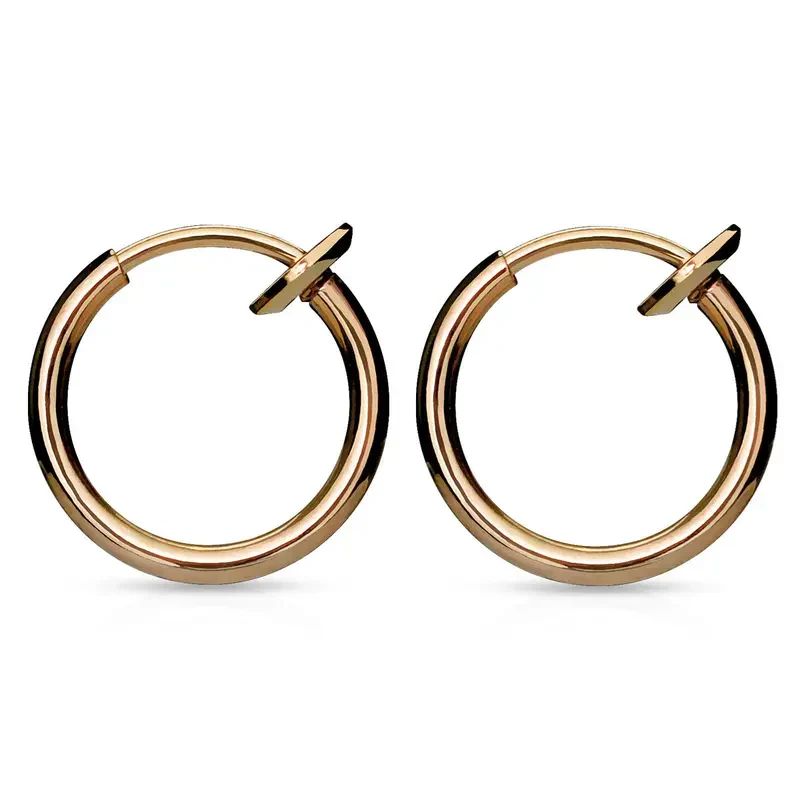 Clip On Spring Hoop Earrings - Image 3