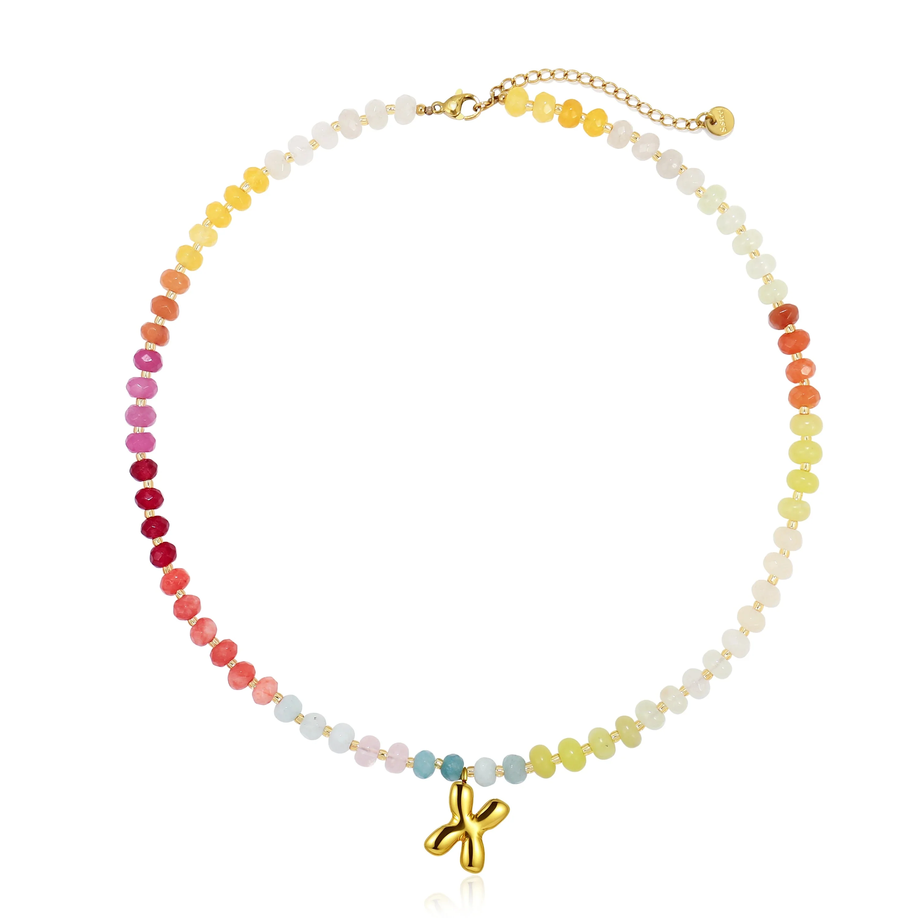 Colorful Balloon Letter Necklace - Image 24