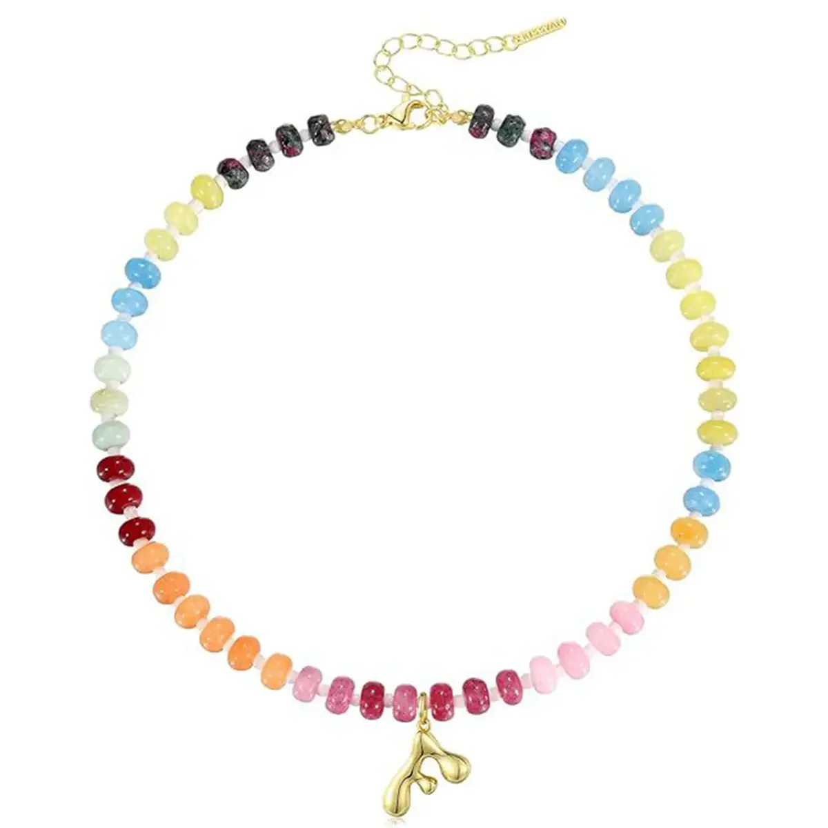 Colorful Bubble Letter Necklace - Image 11