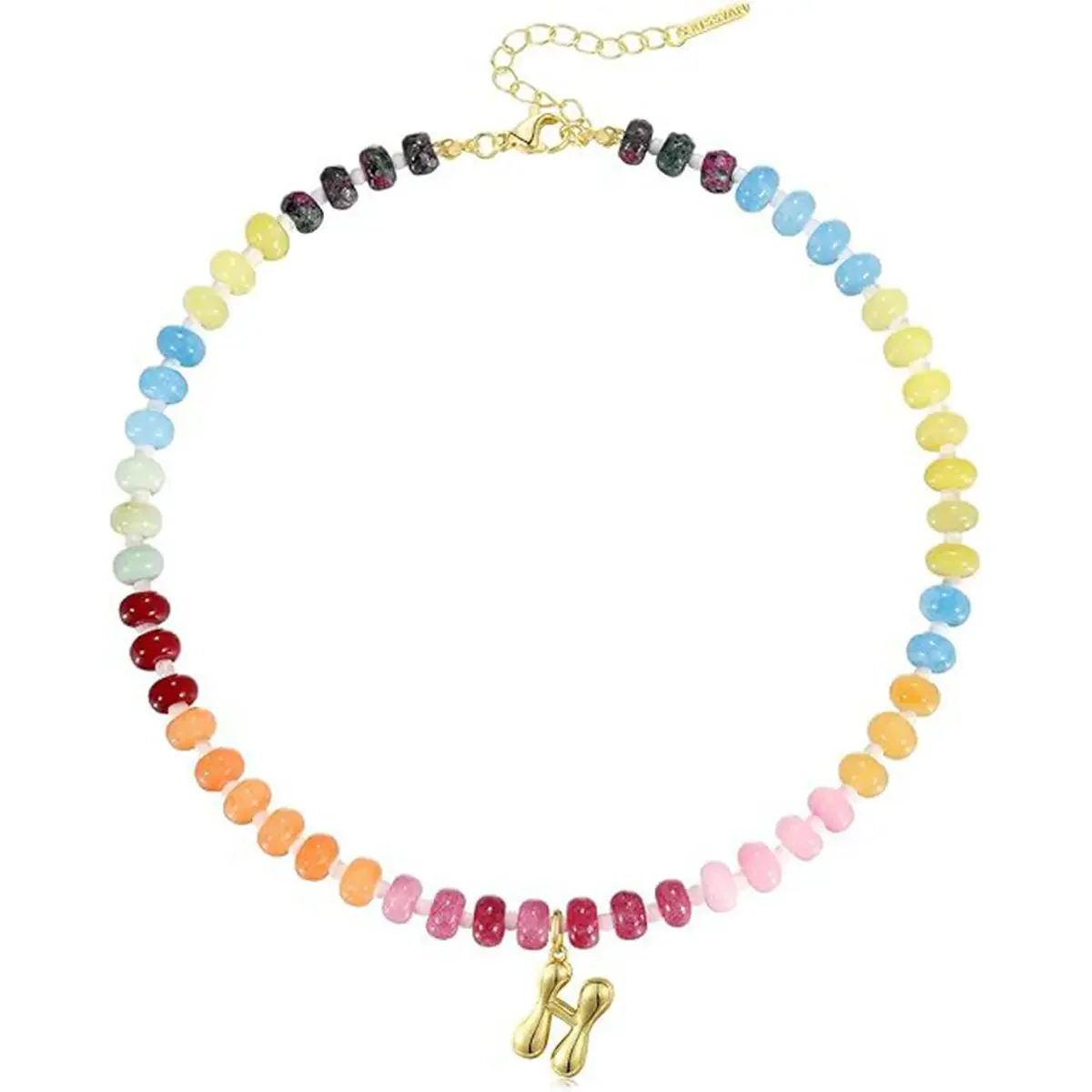 Colorful Bubble Letter Necklace - Image 13