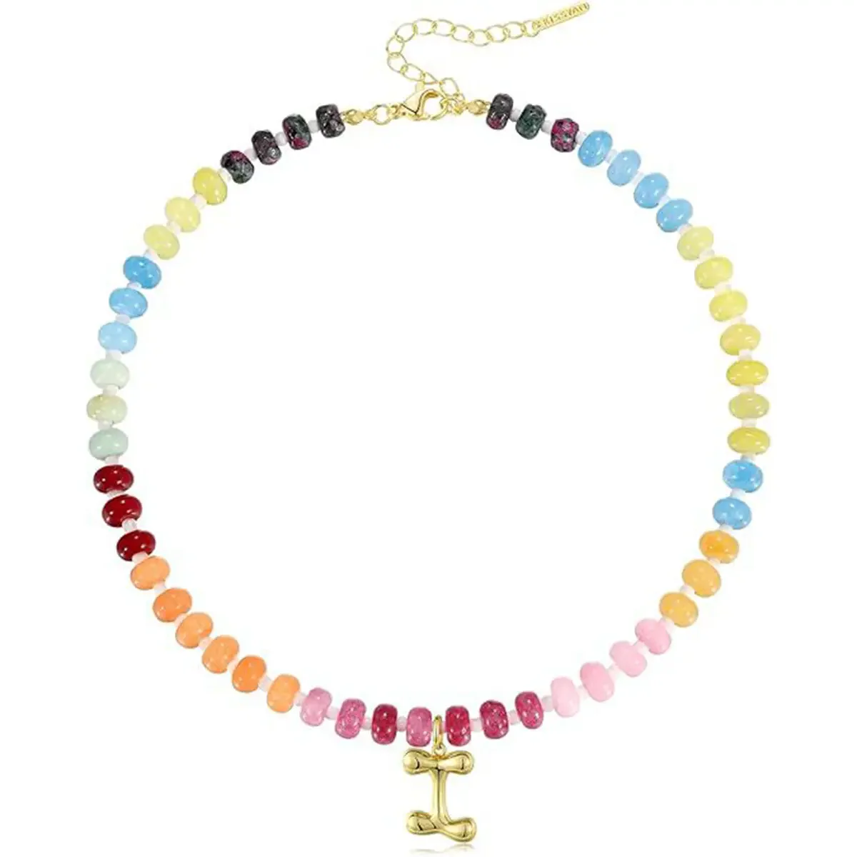 Colorful Bubble Letter Necklace - Image 14