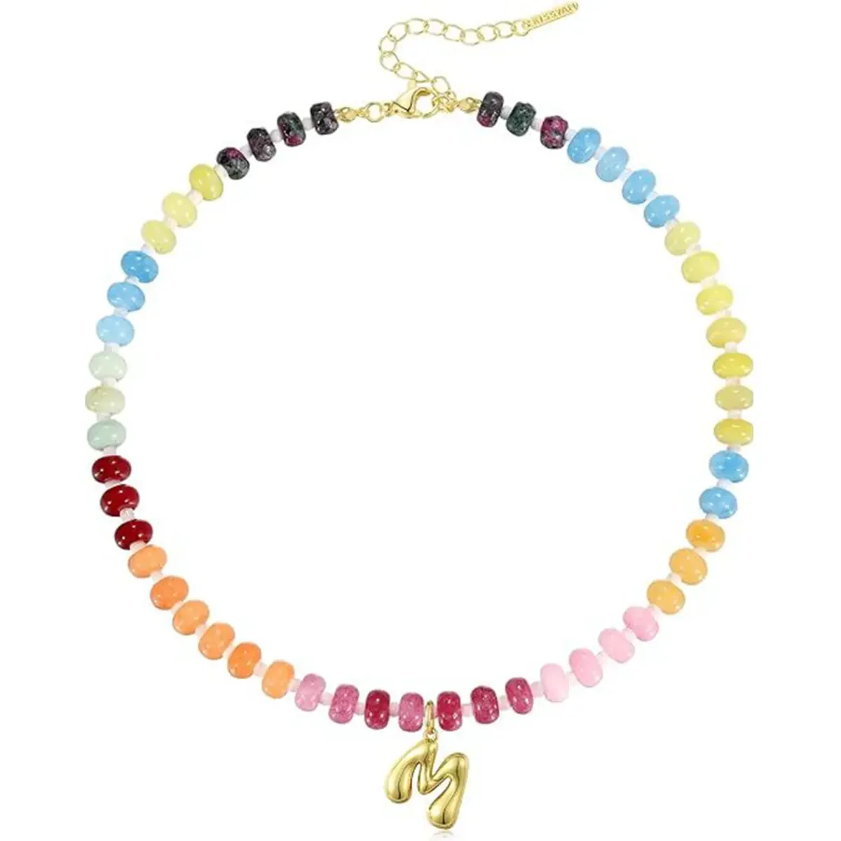 Colorful Bubble Letter Necklace - Image 18