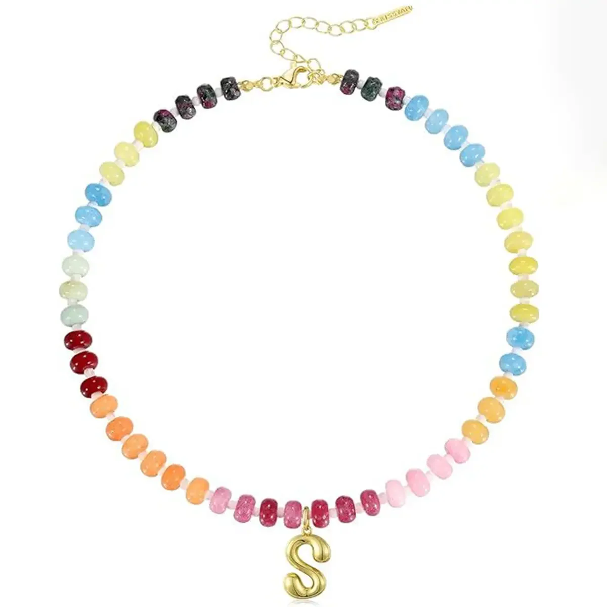 Colorful Bubble Letter Necklace - Image 24