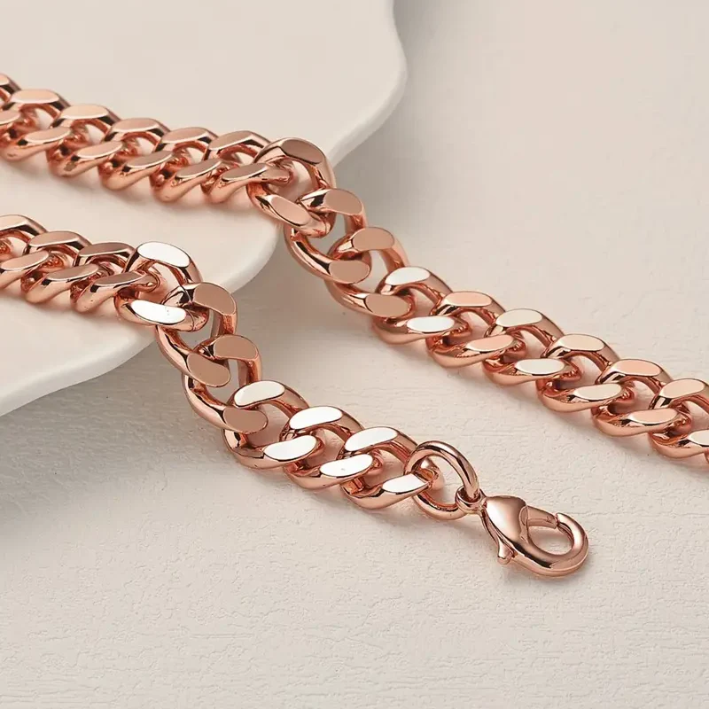 Copper Cuban Chain Bracelet - Image 5