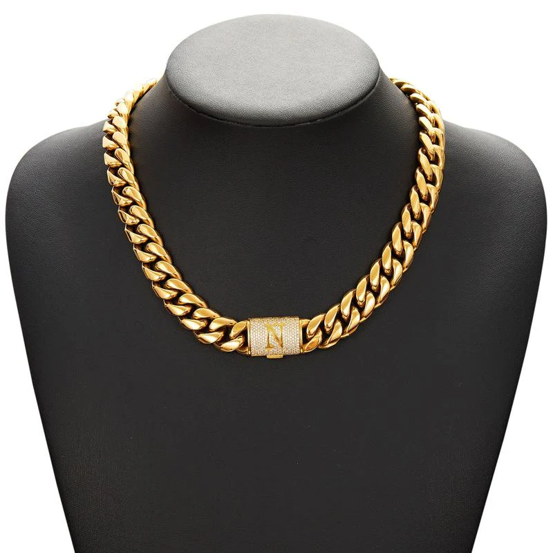 Cuban Link Letter Necklace - Image 24