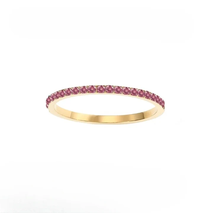 Dainty Thin Birthstone Ring - Image 7