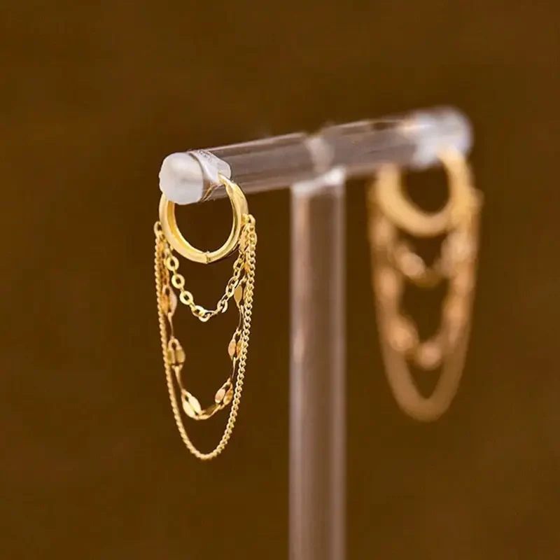 Delicate Layered Hoop Earrings - Image 5