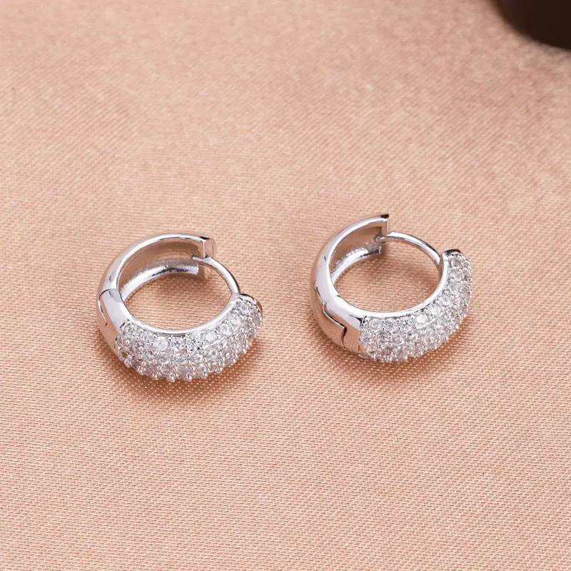 Diamond Hoop Earrings - Image 3