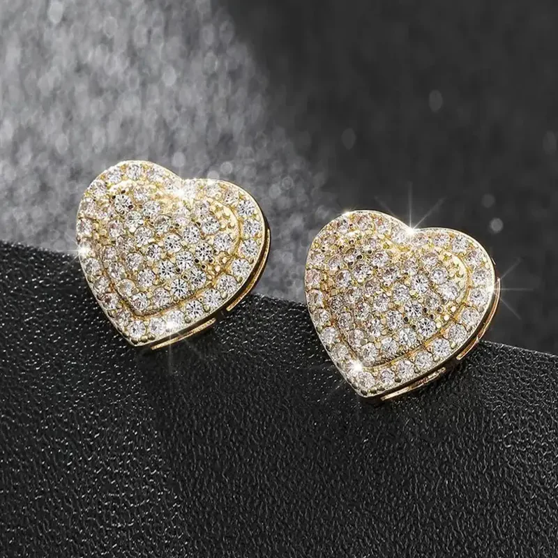 Elegant Heart Stud Earrings - Image 4