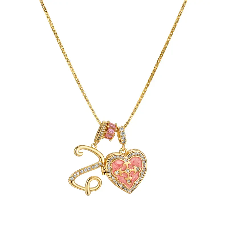 Fleur De Lis Initial Necklace - Image 32