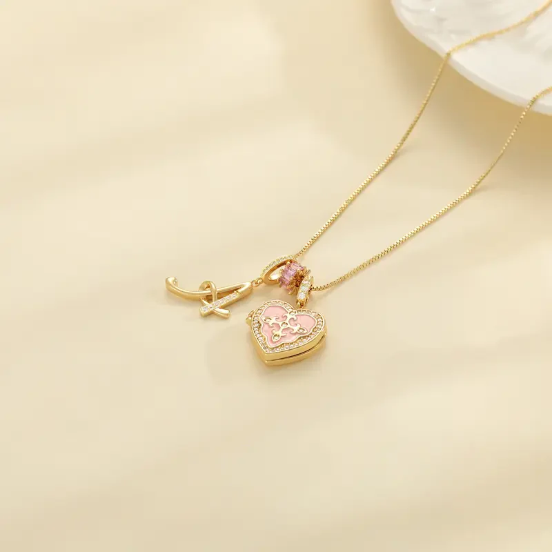 Fleur De Lis Initial Necklace - Image 5