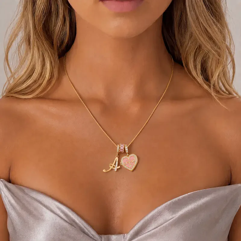 Fleur De Lis Initial Necklace - Image 6