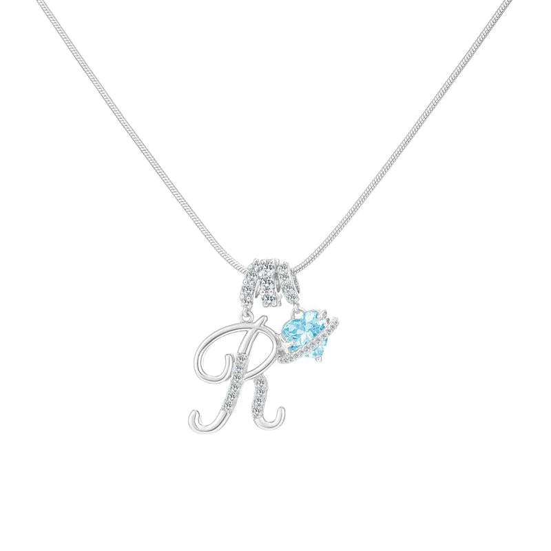 Initial Heart Charm Necklace - Image 19