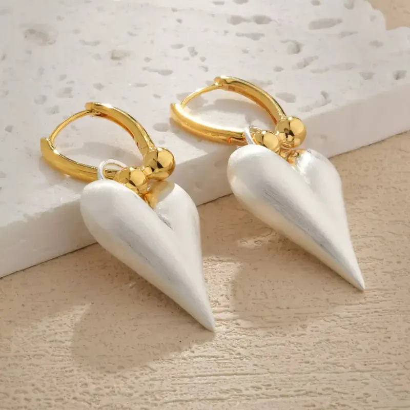 Heart Hoop Earrings - Image 3