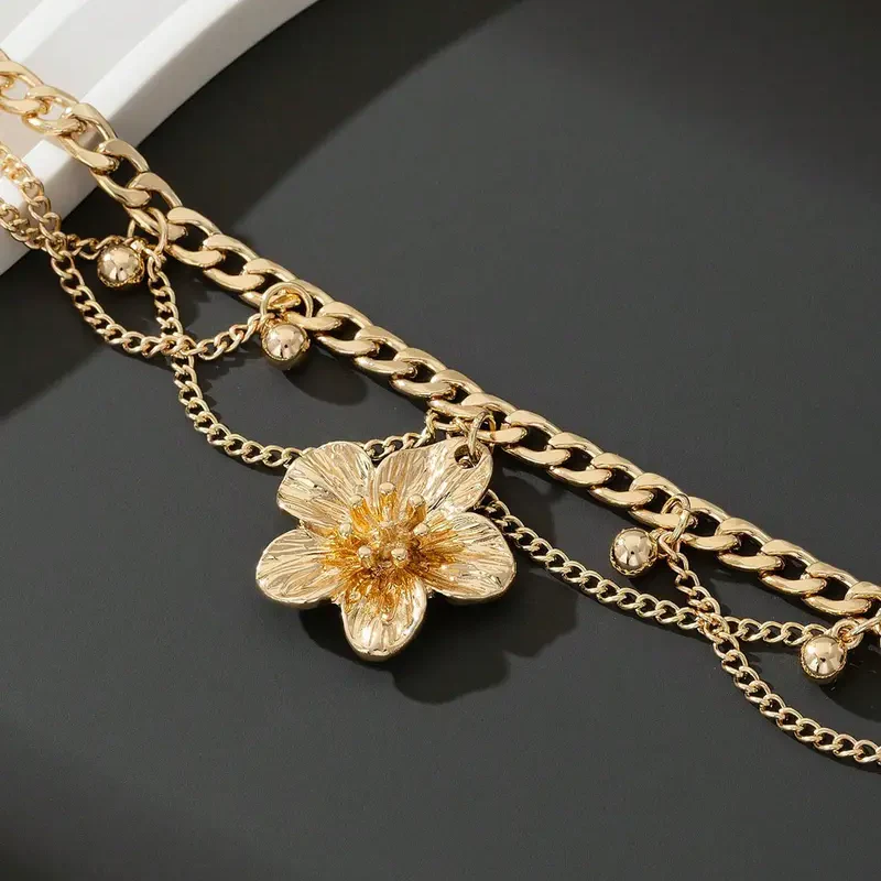 Hibiscus Layered Anklet - Image 6