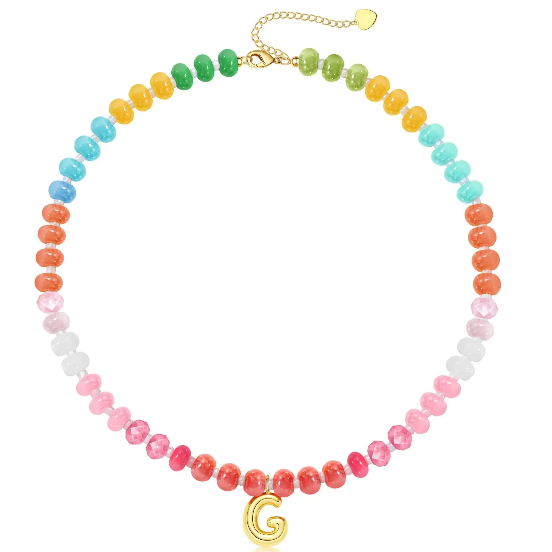Initial Natural Stone Necklace - Image 9