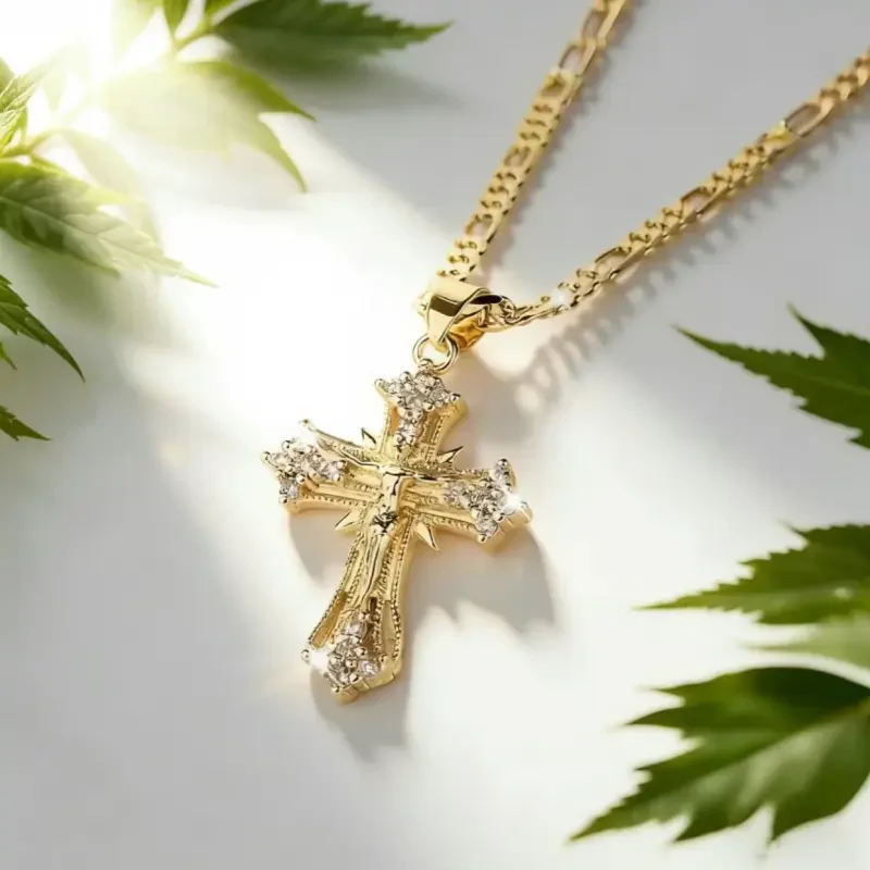 Jesus Cross Pendant Necklace - Image 3