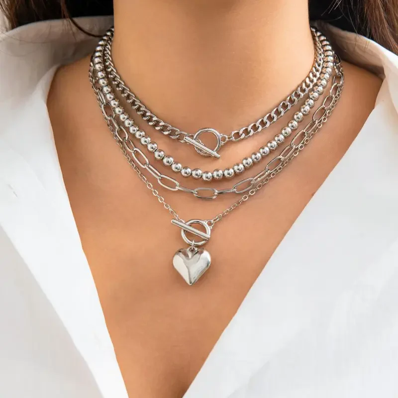 Love Heart Stackable Necklace Set - Image 2