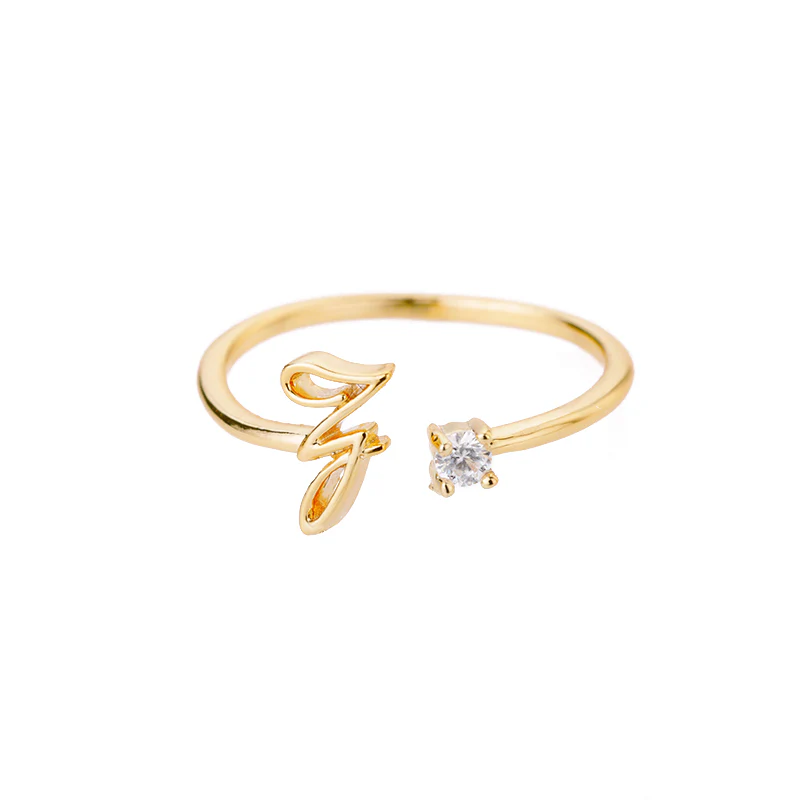 Mini Zircon Initial Ring - Image 10