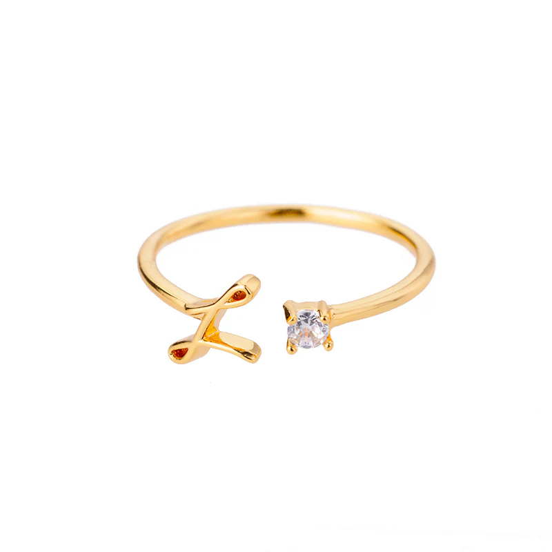 Mini Zircon Initial Ring - Image 16
