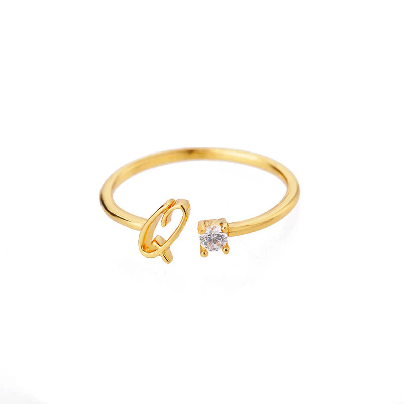 Mini Zircon Initial Ring - Image 21