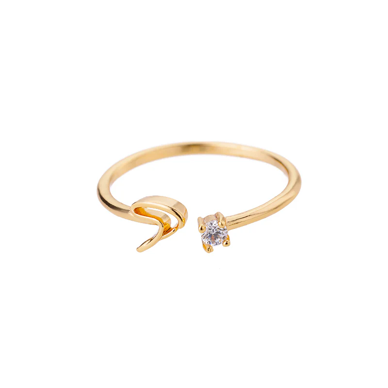 Mini Zircon Initial Ring - Image 26