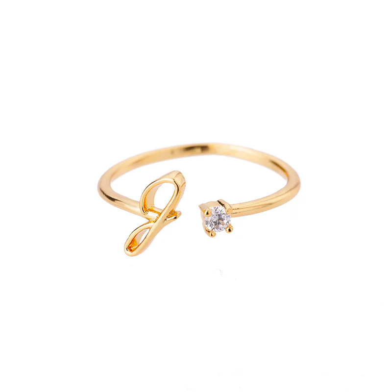 Mini Zircon Initial Ring - Image 7