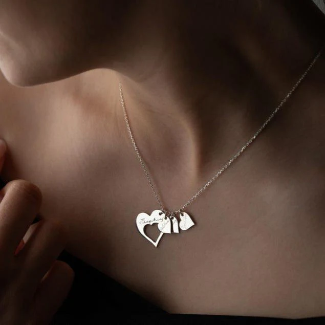 Personalized Heart Name Necklace - Image 2