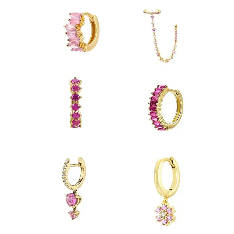 Pink Diamond Earring Set - Image 3