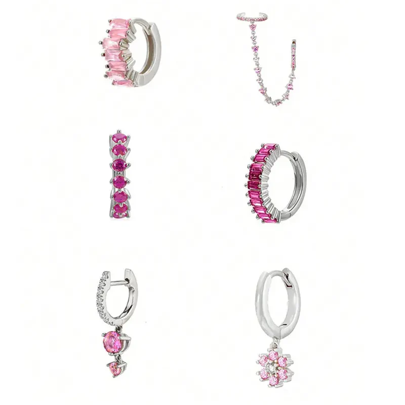 Pink Diamond Earring Set - Image 4