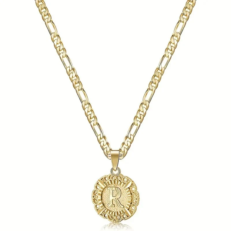Round Letter Initial Necklace - Image 20