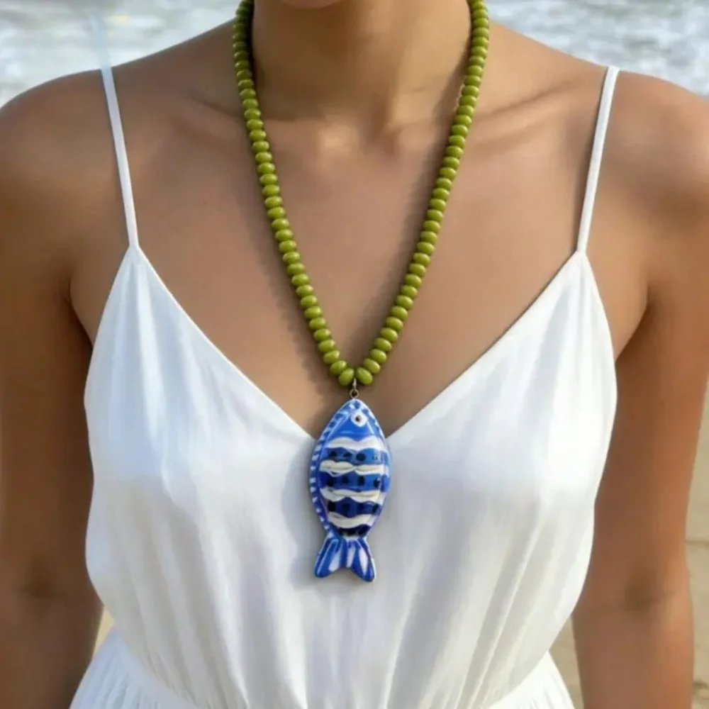 Tropical Fish Beaded Necklace - Image 2
